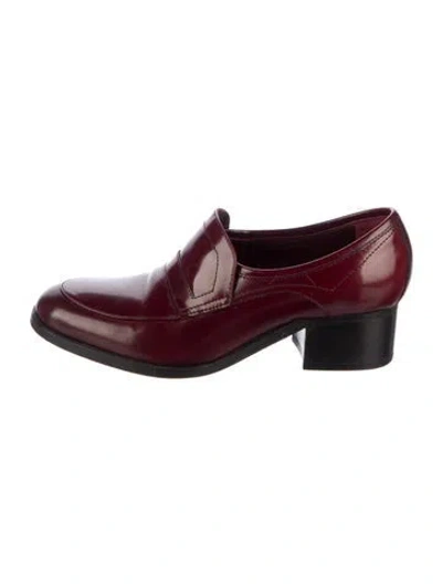Pre-owned Lanvin Leather Pumps In Burgundy