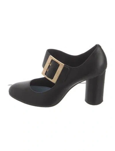 Pre-owned Lanvin Leather Sandals In Black