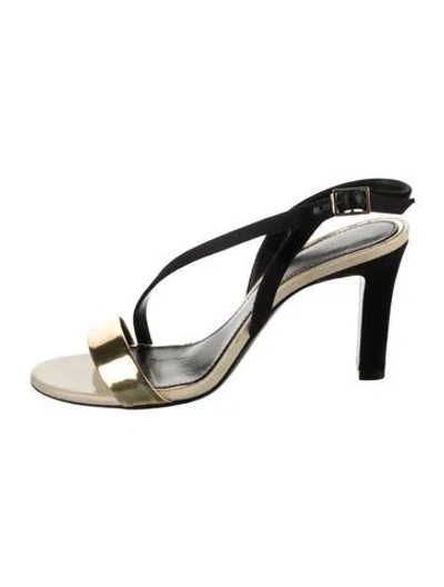 Pre-owned Lanvin Leather Sandals In Black