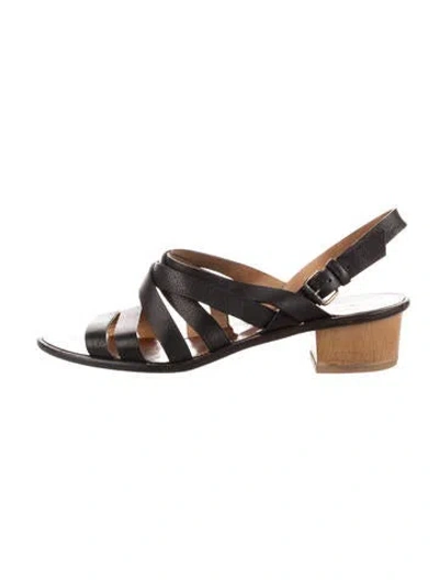 Pre-owned Lanvin Leather Sandals In Black/brown