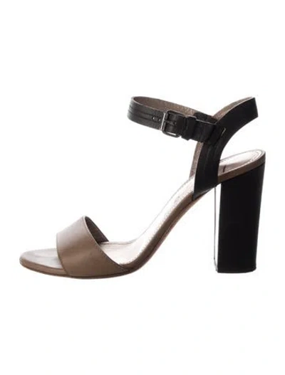 Pre-owned Lanvin Leather Sandals In Black/neutrals