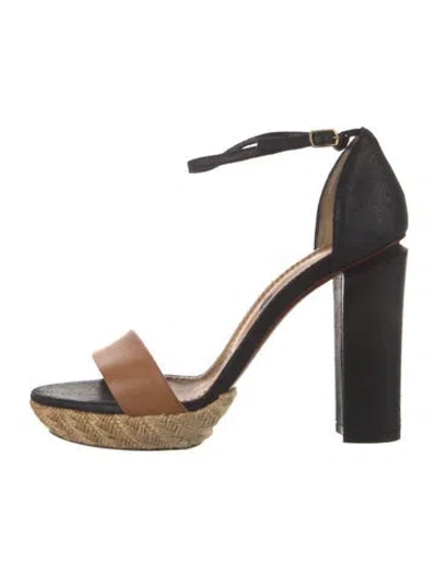 Pre-owned Lanvin Leather Sandals In Blue