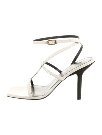Pre-owned Lanvin Leather Sandals In Neutral