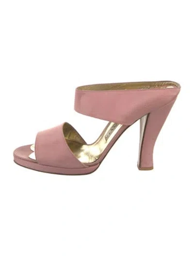 Pre-owned Lanvin Leather Sandals In Pink