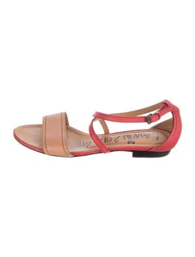 Pre-owned Lanvin Leather Sandals In Red
