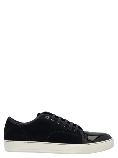 Lanvin Leather Shoes In Dark Blue