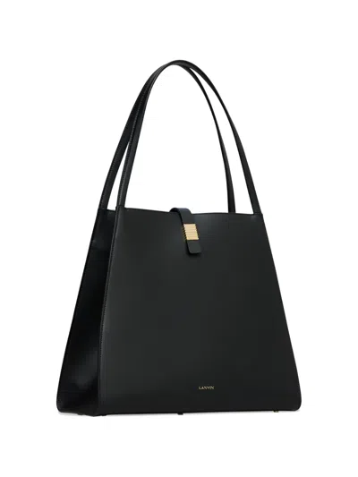 Lanvin Leather Shoulder Bag In Black