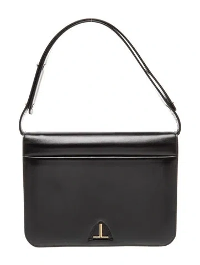 Pre-owned Lanvin Leather Shoulder Bag In Black