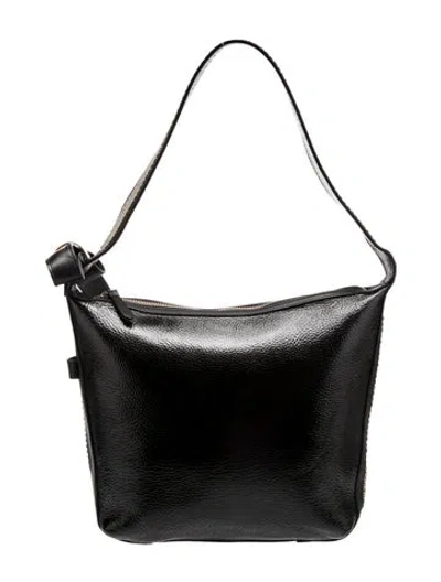 Pre-owned Lanvin Leather Shoulder Bag In Black