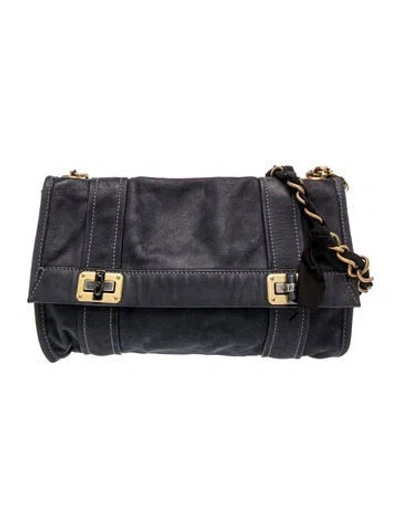 Pre-owned Lanvin Leather Shoulder Bag In Black