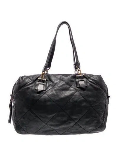 Pre-owned Lanvin Leather Shoulder Bag In Black