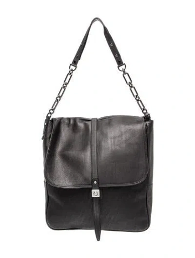 Pre-owned Lanvin Leather Shoulder Bag In Black