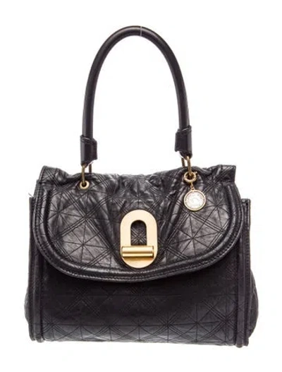 Pre-owned Lanvin Leather Shoulder Bag In Black