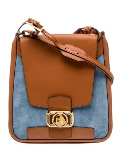 Pre-owned Lanvin Leather Shoulder Bag In Blue