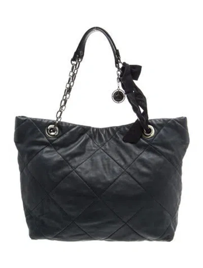 Pre-owned Lanvin Leather Shoulder Bag In Blue