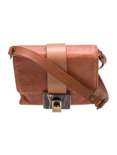 Pre-owned Lanvin Leather Shoulder Bag In Brown
