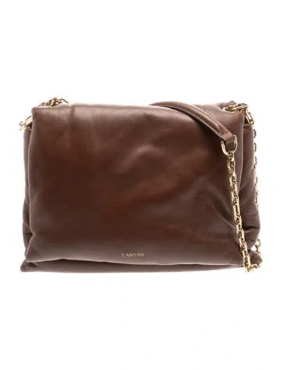 Pre-owned Lanvin Leather Shoulder Bag In Brown
