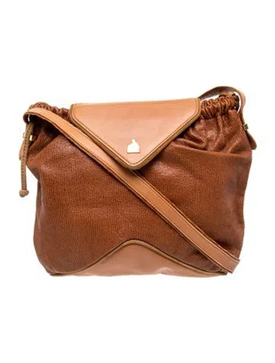 Pre-owned Lanvin Leather Shoulder Bag In Brown