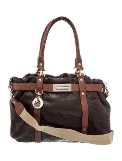 Pre-owned Lanvin Leather Shoulder Bag In Brown