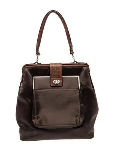 Pre-owned Lanvin Leather Shoulder Bag In Gray