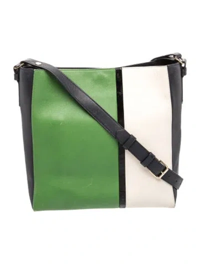 Pre-owned Lanvin Leather Shoulder Bag In Green