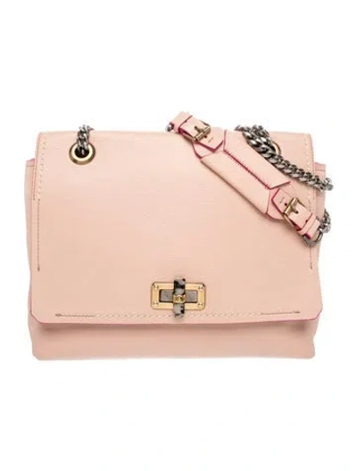 Pre-owned Lanvin Leather Shoulder Bag In Neutral