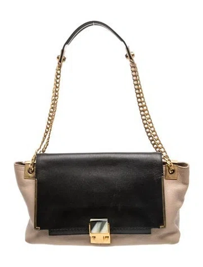 Pre-owned Lanvin Leather Shoulder Bag In Neutral