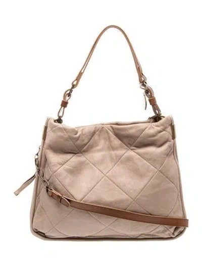 Pre-owned Lanvin Leather Shoulder Bag In Neutral
