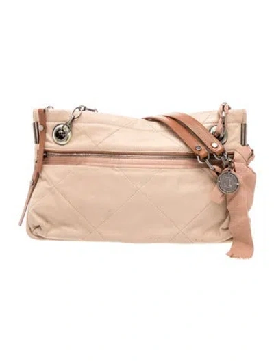 Pre-owned Lanvin Leather Shoulder Bag In Neutral