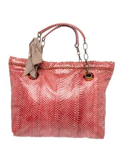 Pre-owned Lanvin Leather Shoulder Bag In Red