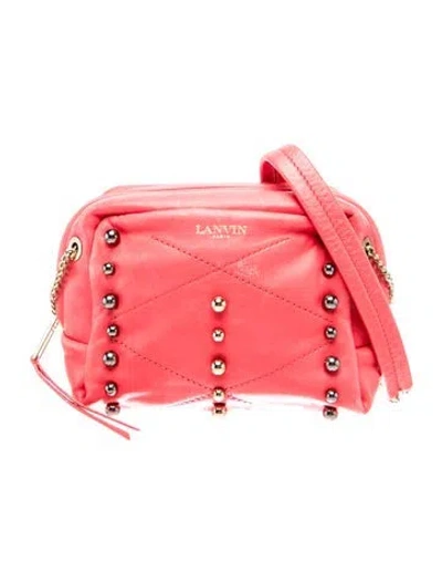 Pre-owned Lanvin Leather Shoulder Bag In Red