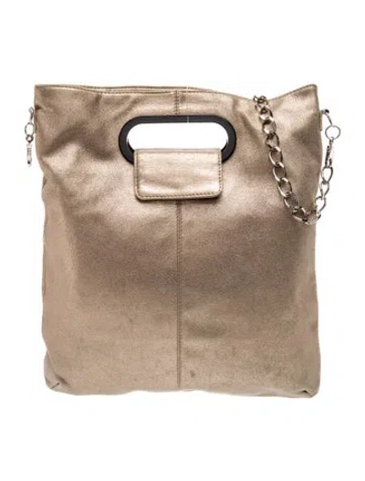 Pre-owned Lanvin Leather Shoulder Bag In Silver