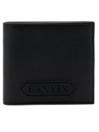 Lanvin Leather Signature Wallet In Black