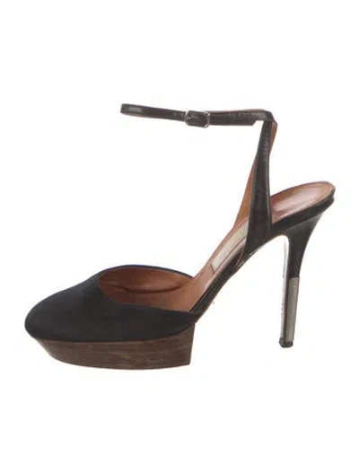 Pre-owned Lanvin Leather Slingback Pumps In Green