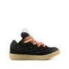 Lanvin Curb Sneakers In Leather And Suede With Multicolor Laces