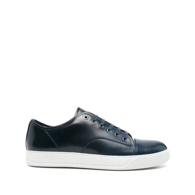 Lanvin Dbb1 Gradation Leather Sneakers In Black
