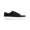 Lanvin Panelled Patent-leather And Velvet Low-top Trainers