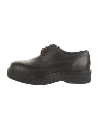 Pre-owned Lanvin Leather Sneakers In Black