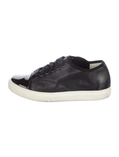 Pre-owned Lanvin Leather Sneakers In Blue