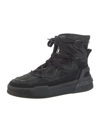 Pre-owned Lanvin Leather Sneakers In Blue