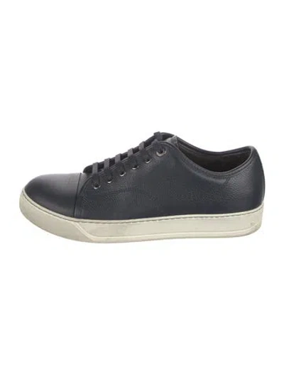 Pre-owned Lanvin Leather Sneakers In Blue