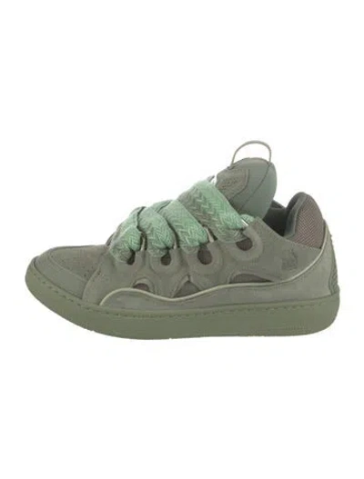 Pre-owned Lanvin Leather Sneakers In Green