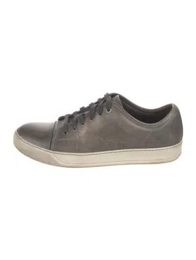 Pre-owned Lanvin Leather Sneakers In Green
