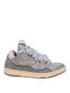 Lanvin Curb Panelled Mesh Sneakers In Grey