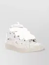 Lanvin Leather Sneakers Iridescent Finish In White