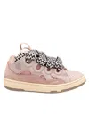 Lanvin Curb Sneakers With Padded Tongue And Rubber Sole In Pink