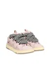 Lanvin Curb Sneakers With Padded Tongue And Rubber Sole In Pink