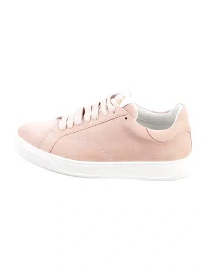 Pre-owned Lanvin Leather Sneakers In Pink