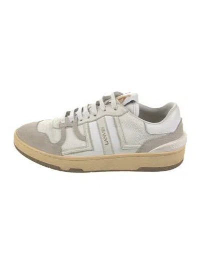 Pre-owned Lanvin Leather Sneakers In White