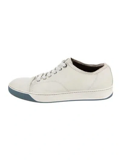Pre-owned Lanvin Leather Sneakers In White